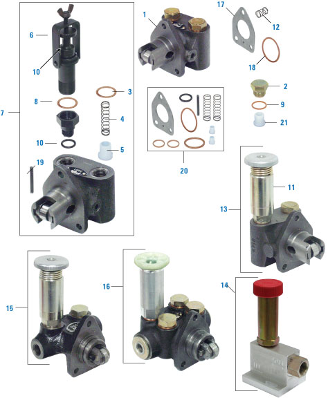 Fuel Supply Pump 4 Valve for Mack E6 PAI # ESP-3599 Ref